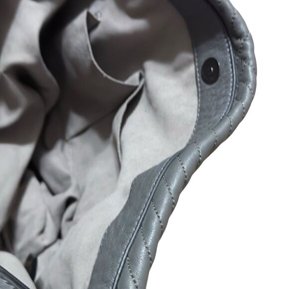 Vince Camuto Genuine Leather Grey Hobo Bag - Picture 10 of 14